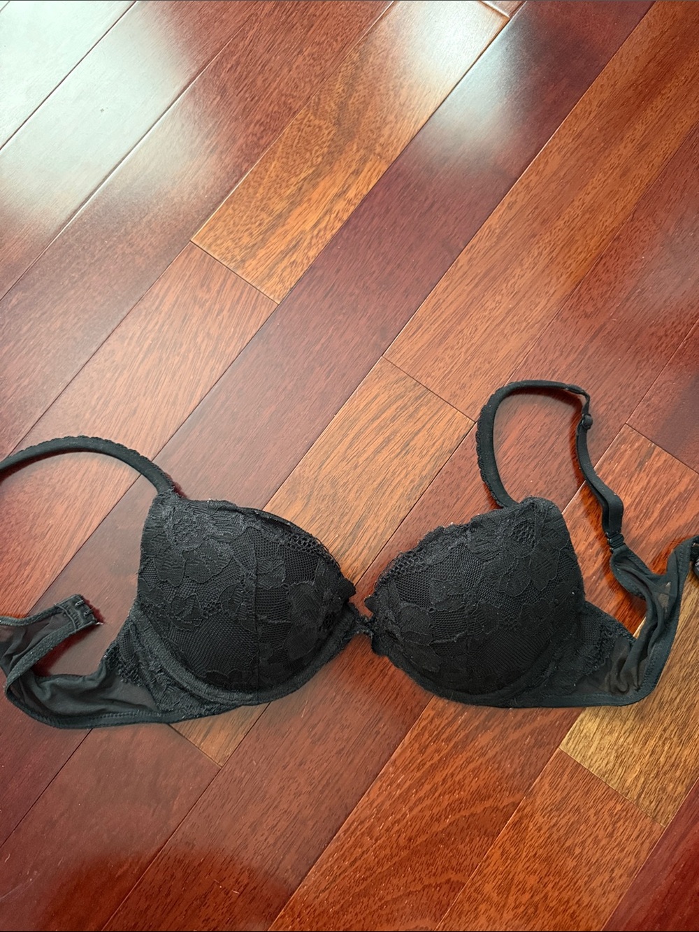 Victoria's Secret Black Lace Push-Up Bra